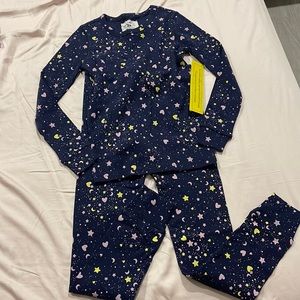 Girla Crewcuts long sleeve pajama set with stars and hearts
